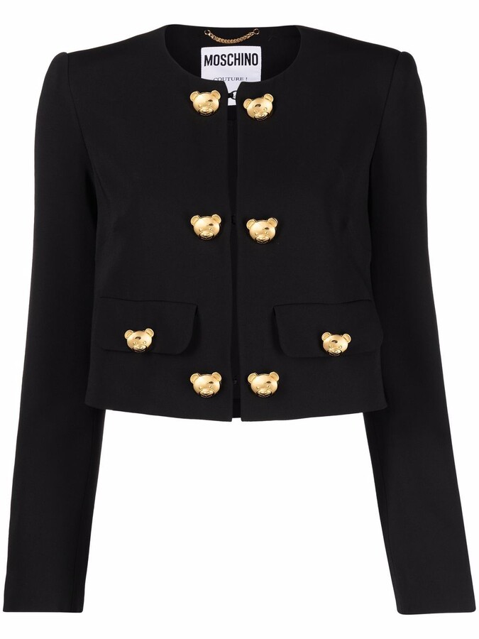 Moschino Teddy Bear buttons jacket - ShopStyle