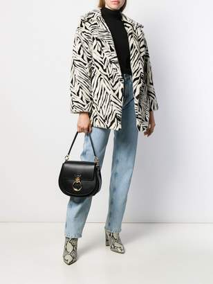 Abstract Pattern Wide-Lapel Coat