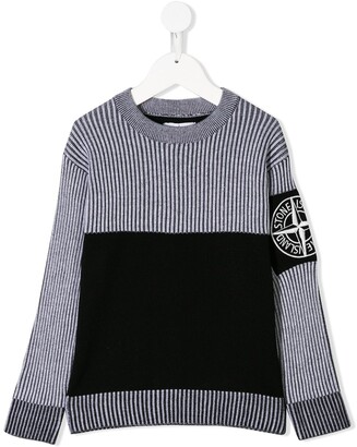 Stone Island Junior Black Boys' Sweaters | Shop the world's largest  collection of fashion | ShopStyle