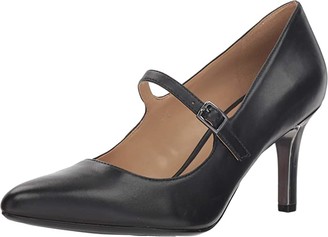Naturalizer Naiya (Black Leather) Women's 1-2 inch heel Shoes