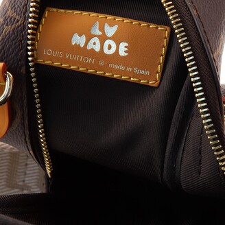 Leather Louis Vuitton X Nigo Flap Double Phone Pouch in Monogram