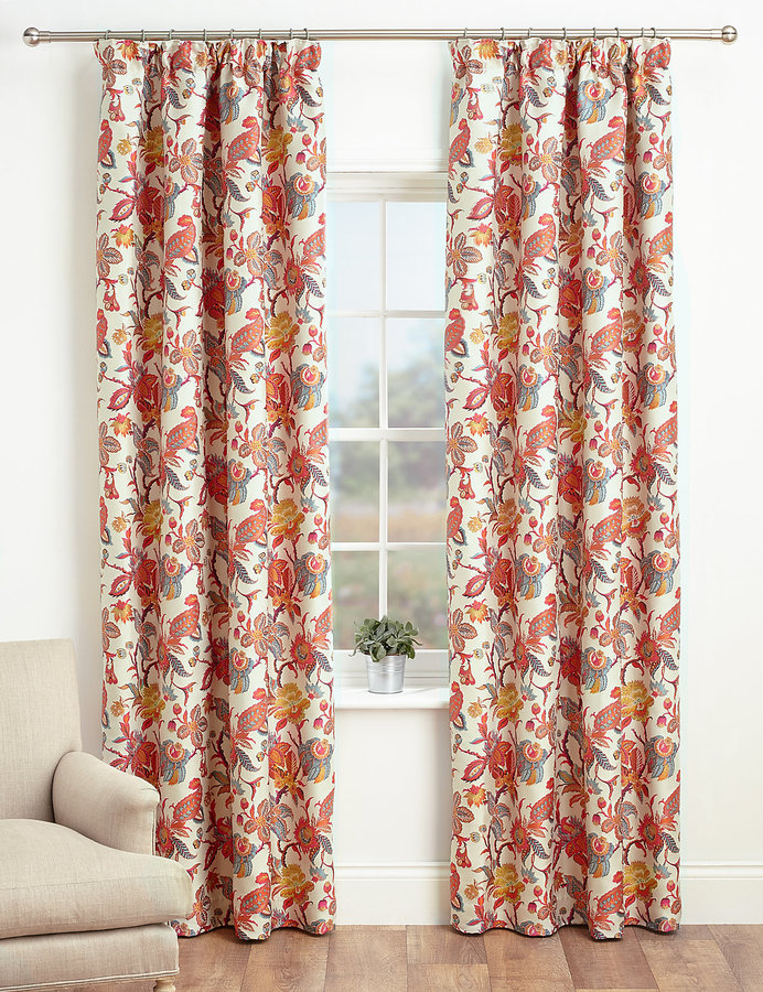 Marks and Spencer Bright Floral Pencil Pleat Curtains ShopStyle Home