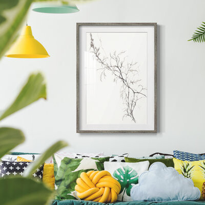 Lark Manor Vintage Floral Print XXI -Framed Print