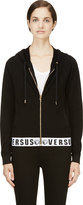 Thumbnail for your product : Versus Black Zip Up Logo Waistband Hoodie