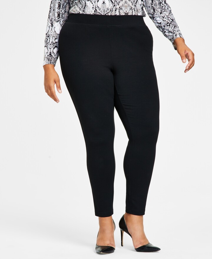 INC International Concepts Plus Size Skinny Pull-On Ponte Pants, Created  for Macy's - ShopStyle