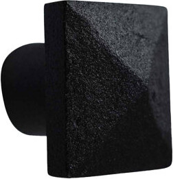 The Renovators Supply Inc. Cabinet Knob Square Black Iron 1 1/4" Renovators Supply