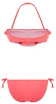 Thumbnail for your product : New Look Teens Pink Pom Pom Trim Flounce Bandeau Bikini Set