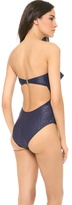 Thumbnail for your product : Zimmermann Navy Snake Frill One Piece