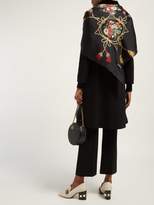Thumbnail for your product : Gucci Floral And Tassel-print Silk-faille Shawl - Womens - Black
