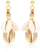 Thumbnail for your product : Tohum Design Concha Puka 22kt gold-plated cowry shell earrings
