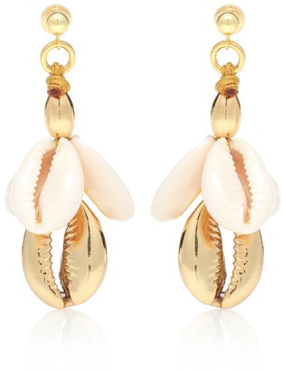 Concha Puka 22kt gold-plated cowry shell earrings
