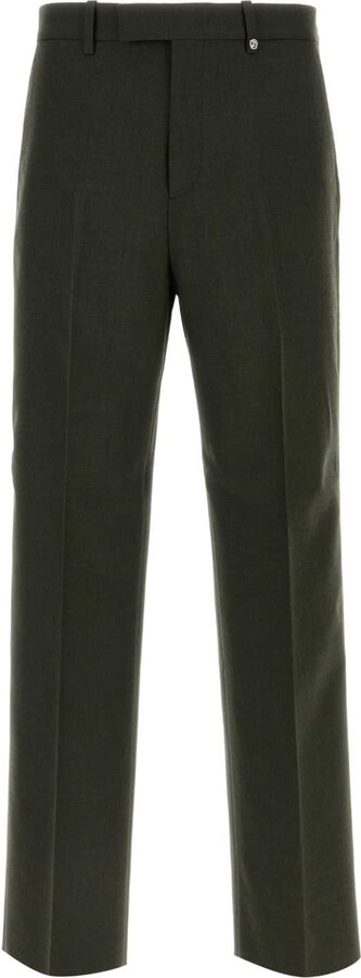 Burberry Bottle Green Wool Pant
