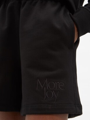 MORE JOY BY CHRISTOPHER KANE More Joy-embroidered Cotton-jersey Shorts - Black