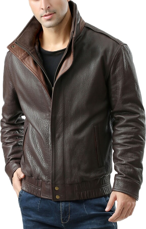 Bgsd Men's Men Brandon Leather Bomber Jacket