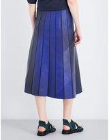 Thumbnail for your product : Martina Spetlova Striped leather midi skirt