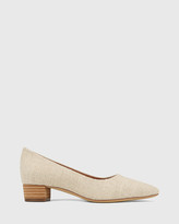 Thumbnail for your product : Wittner Women's Neutrals All Pumps - Armin Linen Pointed Toe Low Block Heels