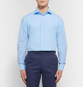 Thumbnail for your product : Richard James Blue Cutaway-Collar Cotton-Jacquard Shirt