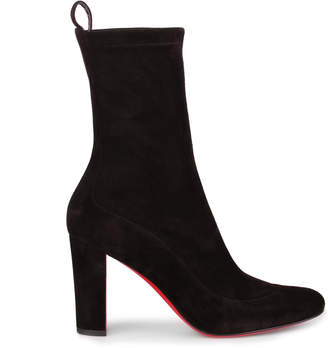 Christian Louboutin Gena 85 black suede stretch boot