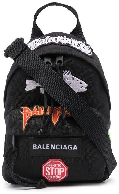 Balenciaga Patch-Detail Crossbody Backpack - ShopStyle Messenger Bags