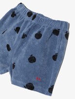 Thumbnail for your product : Bobo Choses Kids Blue Apple Organic Cotton Shorts - Kids - Organic Cotton