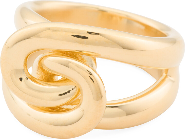 Milor Gold Made In Italy 14k Gold Knot Ring ShopStyle