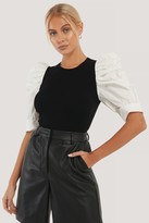 Thumbnail for your product : NA-KD Puff Sleeve Knitted Top
