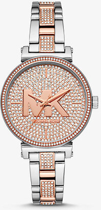 Michael Kors Sofie Pave Two-Tone Logo Watch - Two Tone