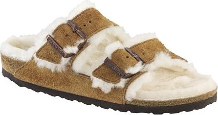 Birkenstock Arizona Shearling Comfort Sandal - Brown - 5/5.5