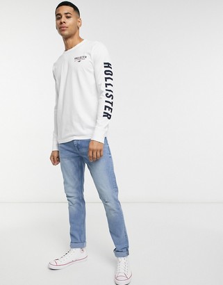hollister white long sleeve top