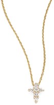 Thumbnail for your product : Roberto Coin Tiny Treasures 0.11 TCW Diamond & 18K Yellow Gold Baby Cross Pendant Necklace