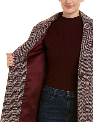 Sam Edelman Reefer Wool-Blend Coat