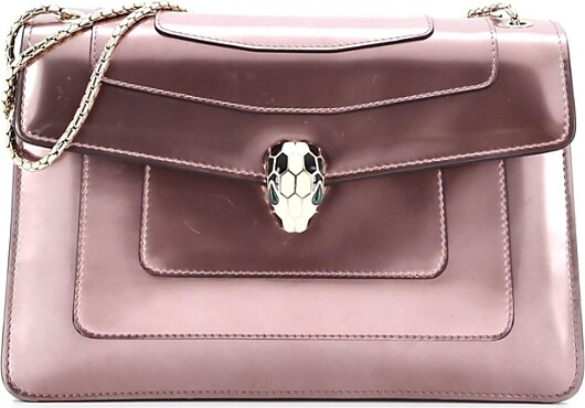 Pre-Owned Bvlgari Medium Serpenti Forever Shoulder Bag Patent