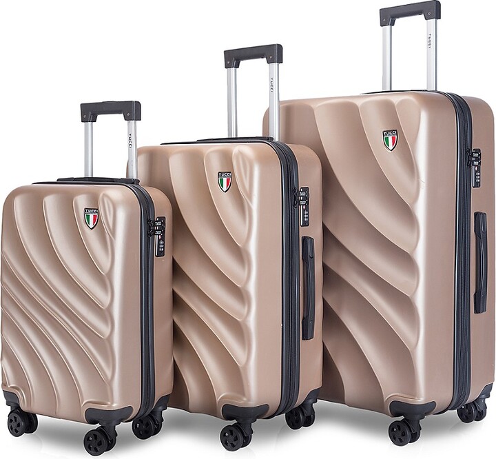 TUCCI Italy Cremosa Textured 3Piece Luggage Set ShopStyle