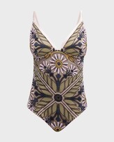 Thumbnail for your product : I.D. Sarrieri Floral-Embroidered Mesh Bodysuit