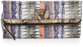 Thumbnail for your product : Twelfth St. By Cynthia Vincent Banker's Snake-Print Fold-Over Clutch Bag