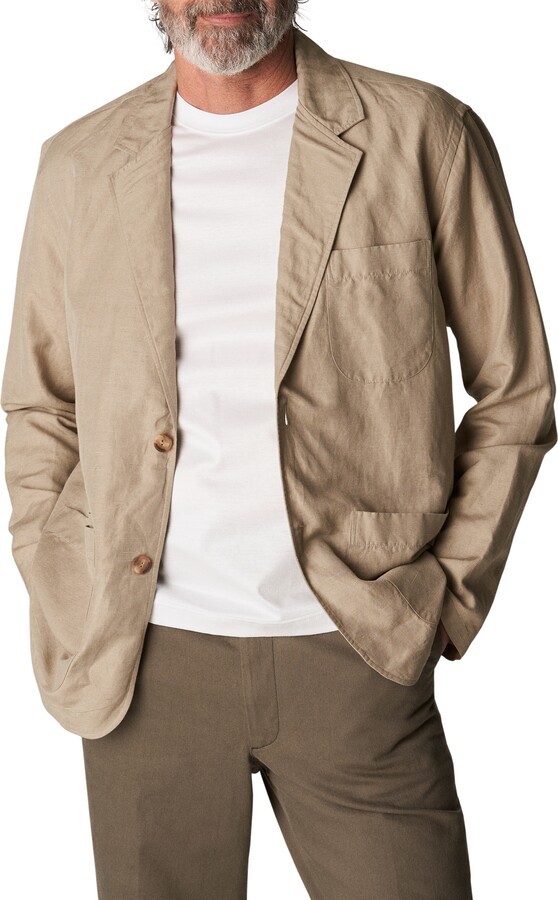 mens slim fit linen blazer
