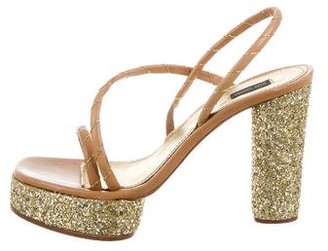 Marc Jacobs Glitter Platform Sandals