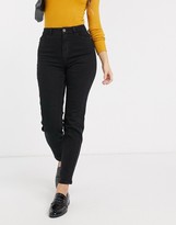 Thumbnail for your product : Pieces high waist mom jean in black