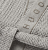 Thumbnail for your product : HUGO BOSS Logo-Jacquard Waffle-Knit Cotton-Terry Robe - Men - Gray