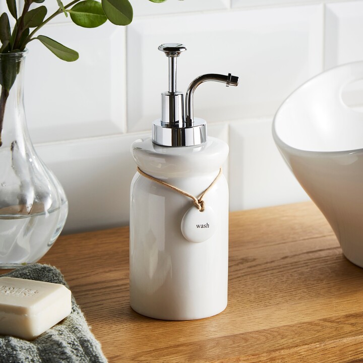 Dunelm Hang Tag Lotion Dispenser White ShopStyle Bath Accessories