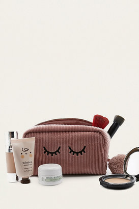 Urban Outfitters Pink Corduroy Eyes Make-Up Bag