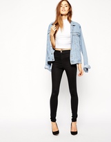 Thumbnail for your product : ASOS Rivington High Waist Denim Jeggings in Washed Black