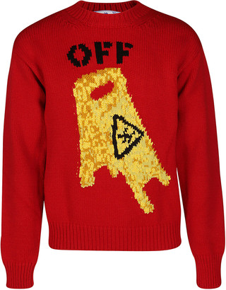 off white red jumper