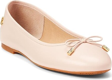 Lauren Ralph Lauren Jayna Ballet Flat for Women - Leather Upper and  Breathable Textile Lining with Lightly Padded Footbed Light Pink 9 B -  Medium - ShopStyle