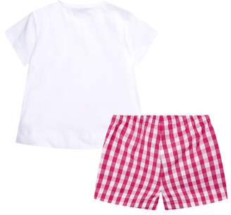 Il Gufo Gingham T-Shirt and Shorts Set