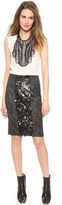 Thumbnail for your product : Vera Wang Collection Pencil Skirt with Sequin Front Panel