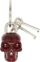 Thumbnail for your product : Alexander McQueen Purple Plexi Padlock Skull Keyring