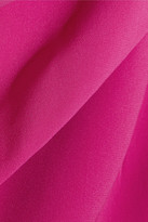 Thumbnail for your product : Narciso Rodriguez Draped One-shoulder Stretch-silk Crepe Dress - Fuchsia