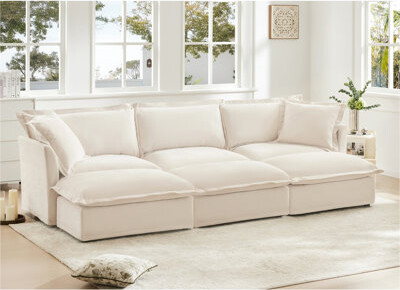 Latitude Run Luxurious Oversized Sleeper Sofa With Ottoman For Ultimate Comfort And Versatility