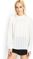 Thumbnail for your product : Forever 21 High-Neck Long-Sleeve Top